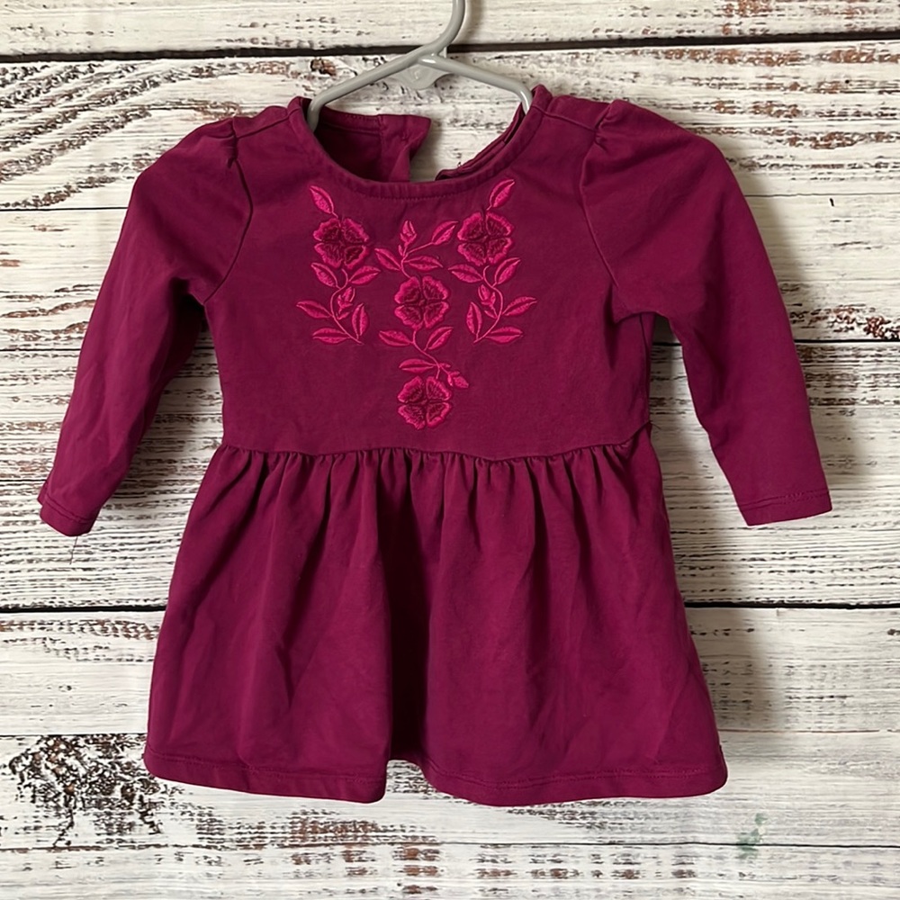 Crazy 8 Maroon Shirt with Flowers on Front